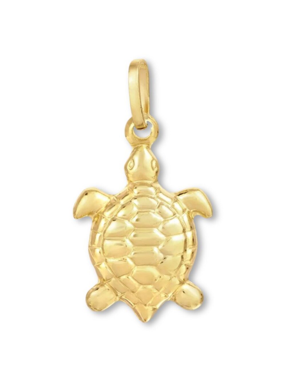 14K Real Gold Turtle Charm Pendant |Longevity & Wisdom Symbol By Tehrani Jewelry
